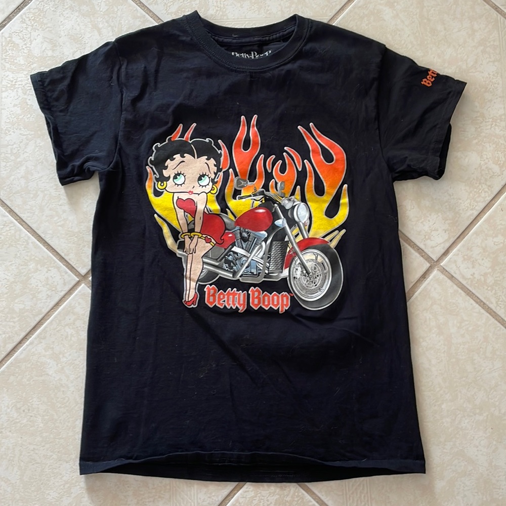 Betty Boop Motorcycle T-shirt Size Small